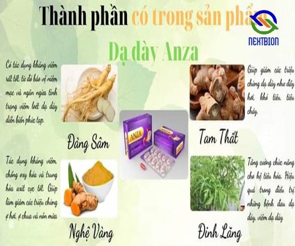 Thành phần và công dụng của sản phẩm Anza